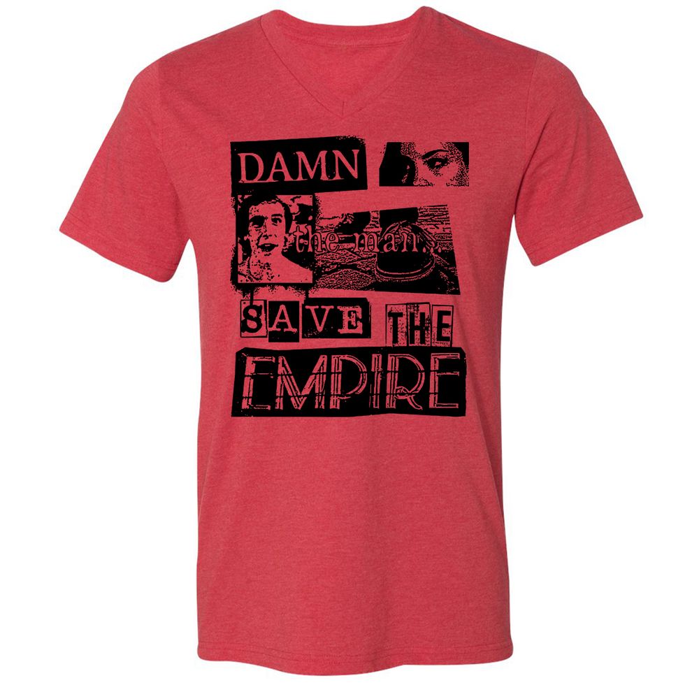 Unisex V-Neck T-Shirt - 85T26U5W - Heather Red - 5