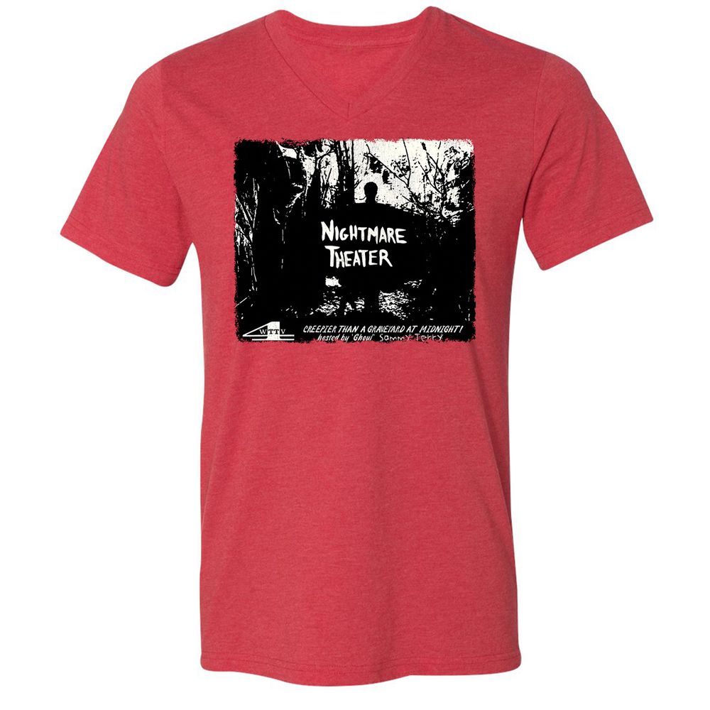 Unisex V-Neck T-Shirt - TNEXB49M - Heather Red - 5