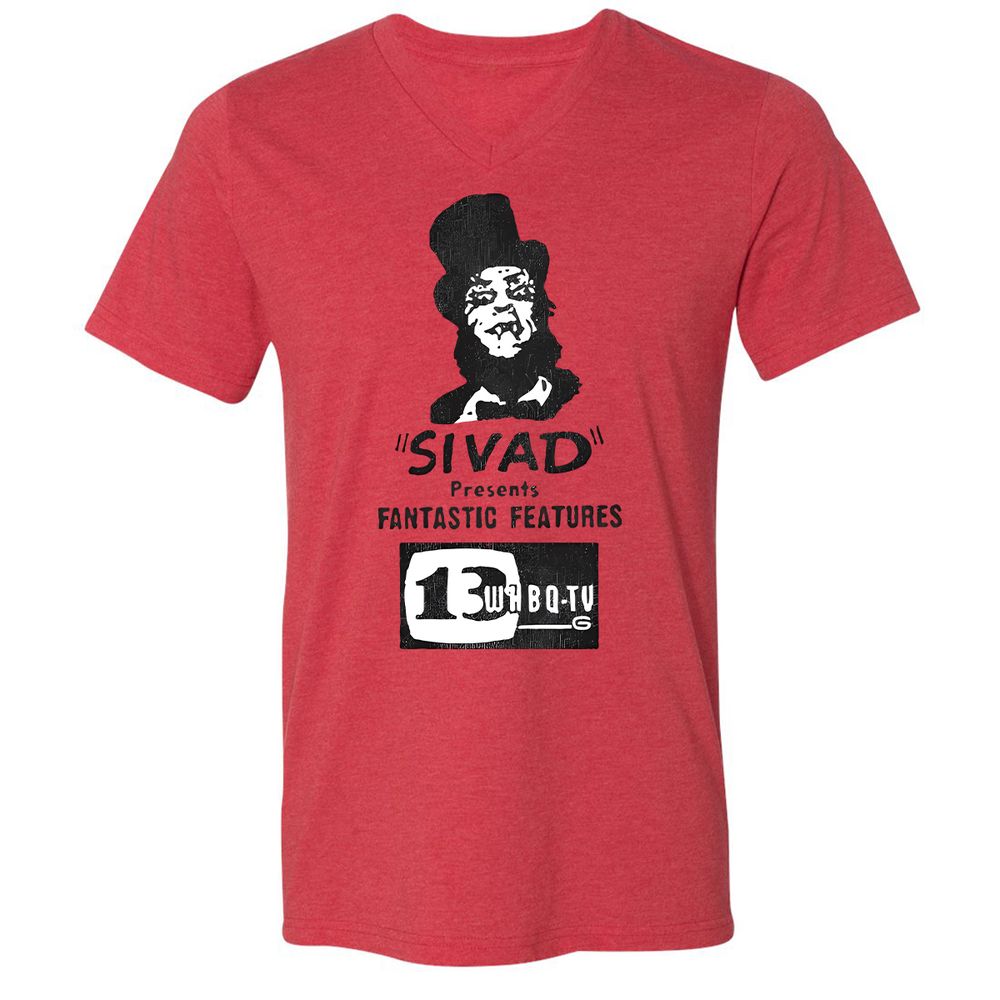 Unisex V-Neck T-Shirt - HMFLJQKL - Heather Red - 5