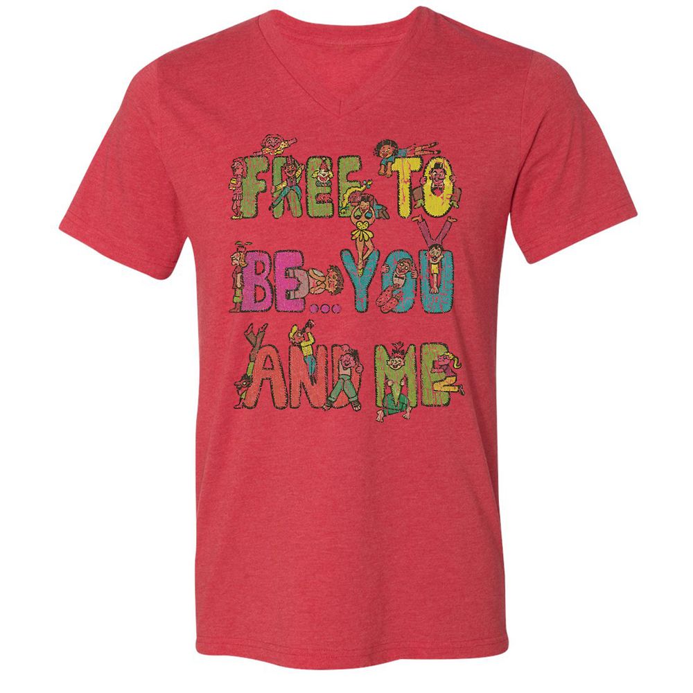 Unisex V-Neck T-Shirt - 55VT6SER - Heather Red - 5