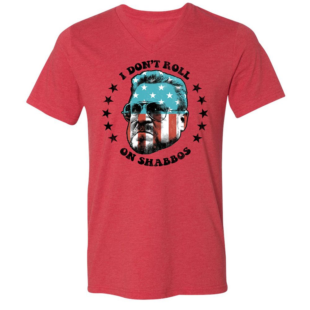 Unisex V-Neck T-Shirt - ZFX29XY1 - Heather Red - 5