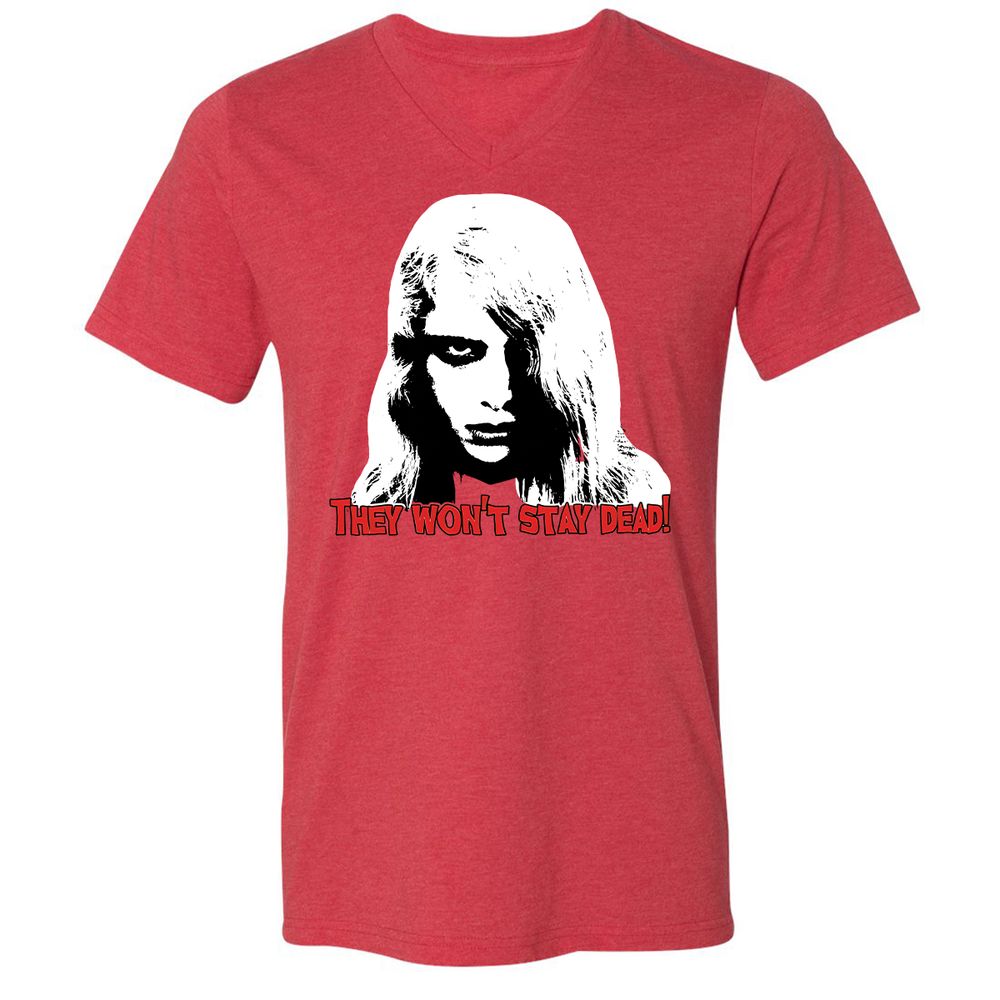 Unisex V-Neck T-Shirt - ADR69PNJ - Heather Red - 5