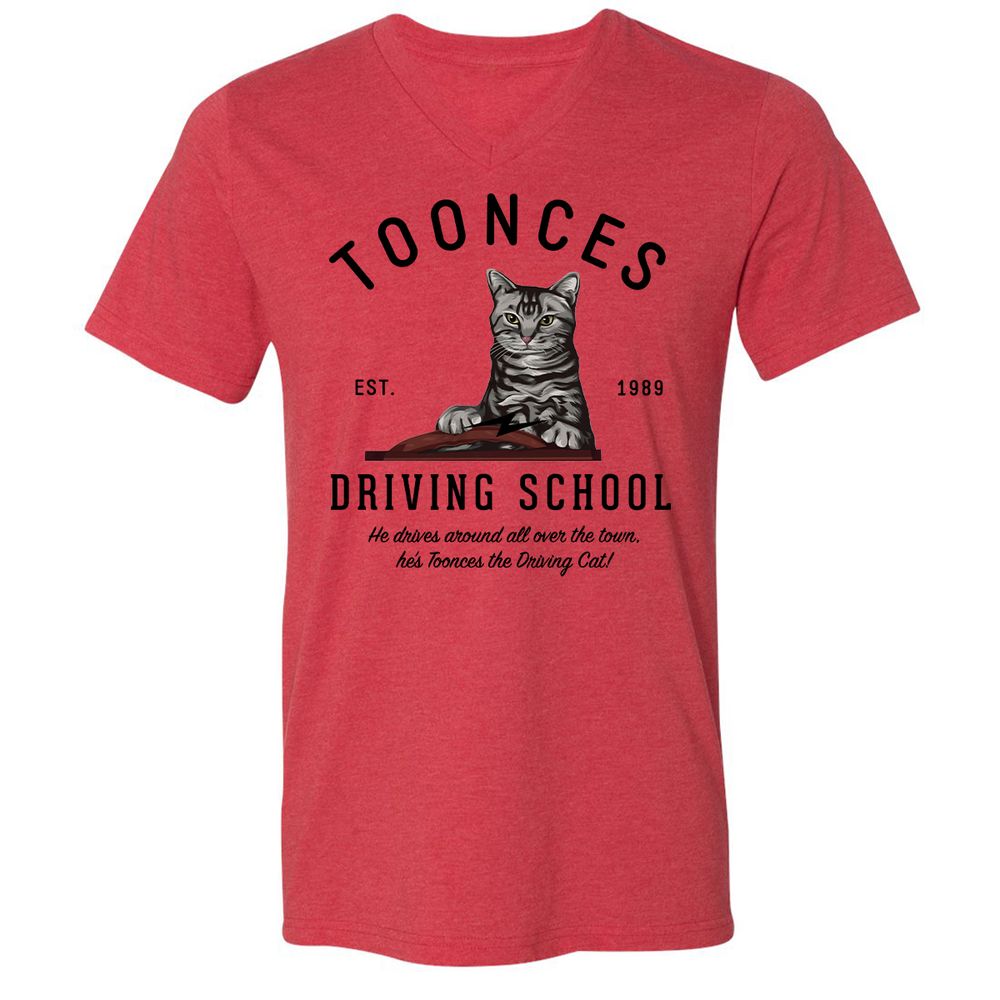 Funny Cat Driving School - Heather Red - 5