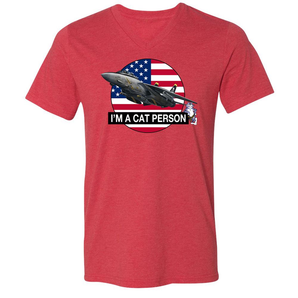 Unisex V-Neck T-Shirt - 4ZERJVXQ - Heather Red - 5