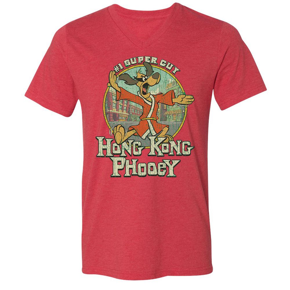 Unisex V-Neck T-Shirt - JEVKKG29 - Heather Red - 5