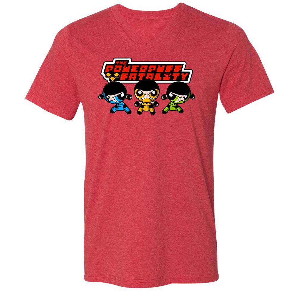 Unisex V-Neck T-Shirt - 3XM66BWP - Heather Red - 5