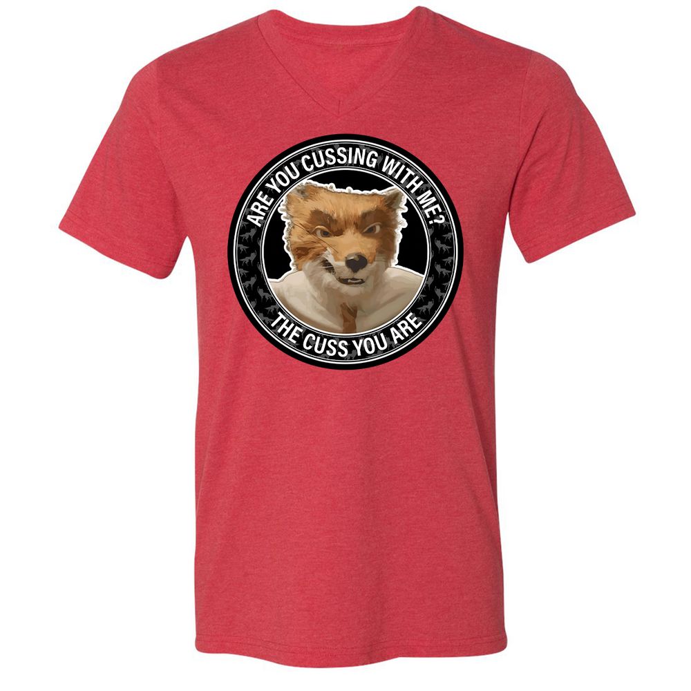 Unisex V-Neck T-Shirt - VPGRCLJQ - Heather Red - 5