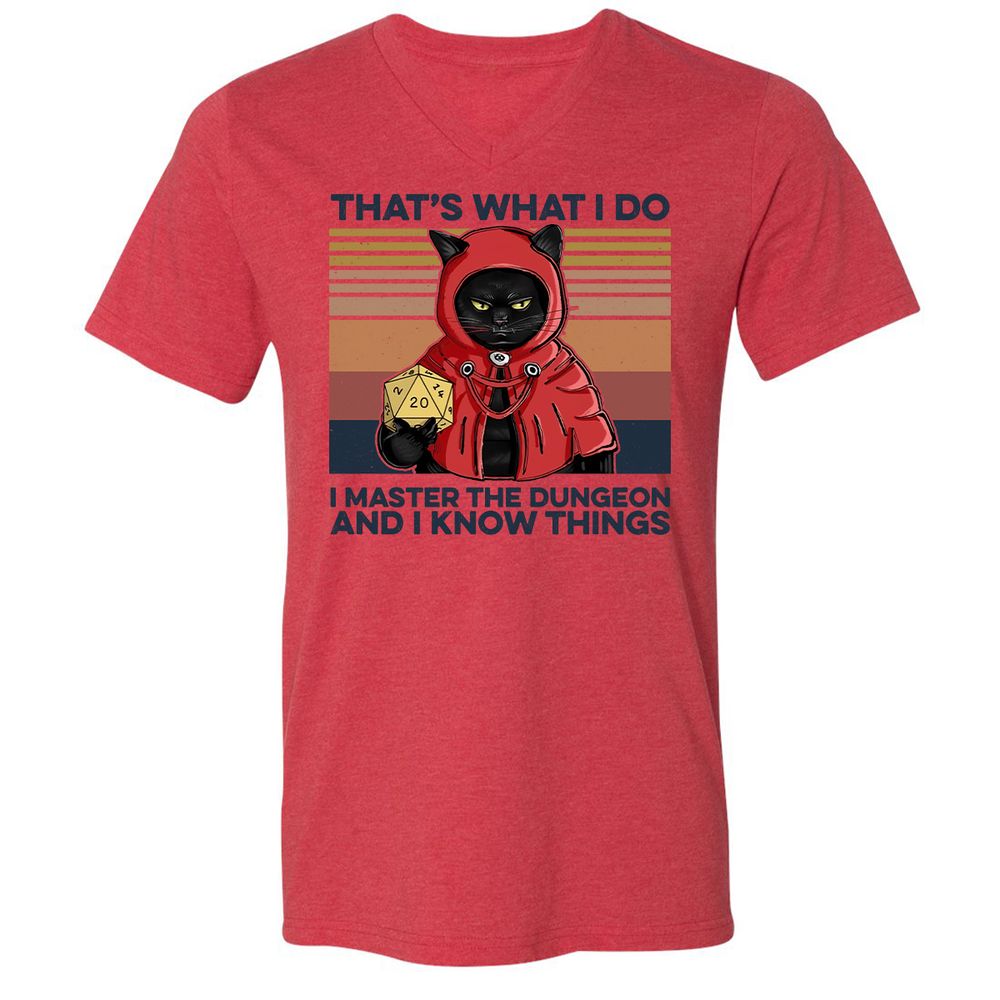 Unisex V-Neck T-Shirt - 36G9YL6T - Heather Red - 5