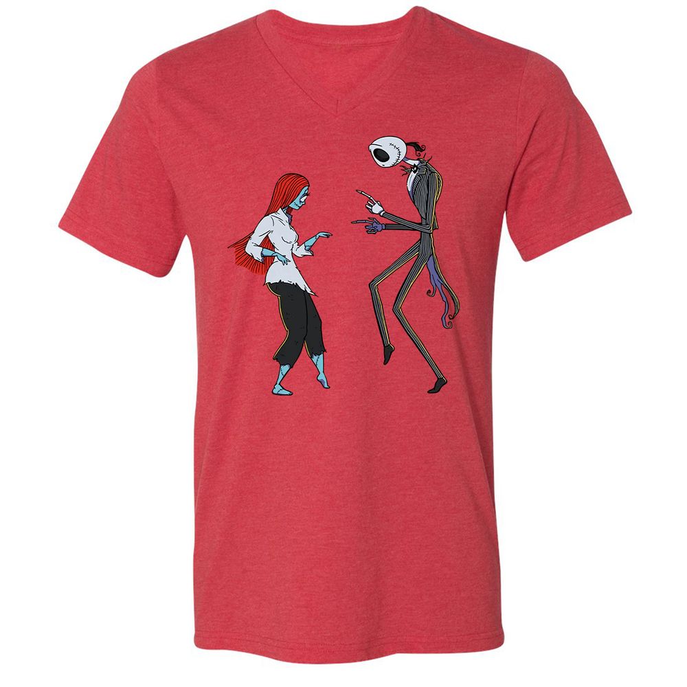 Unisex V-Neck T-Shirt - 84QCUNVN - Heather Red - 5