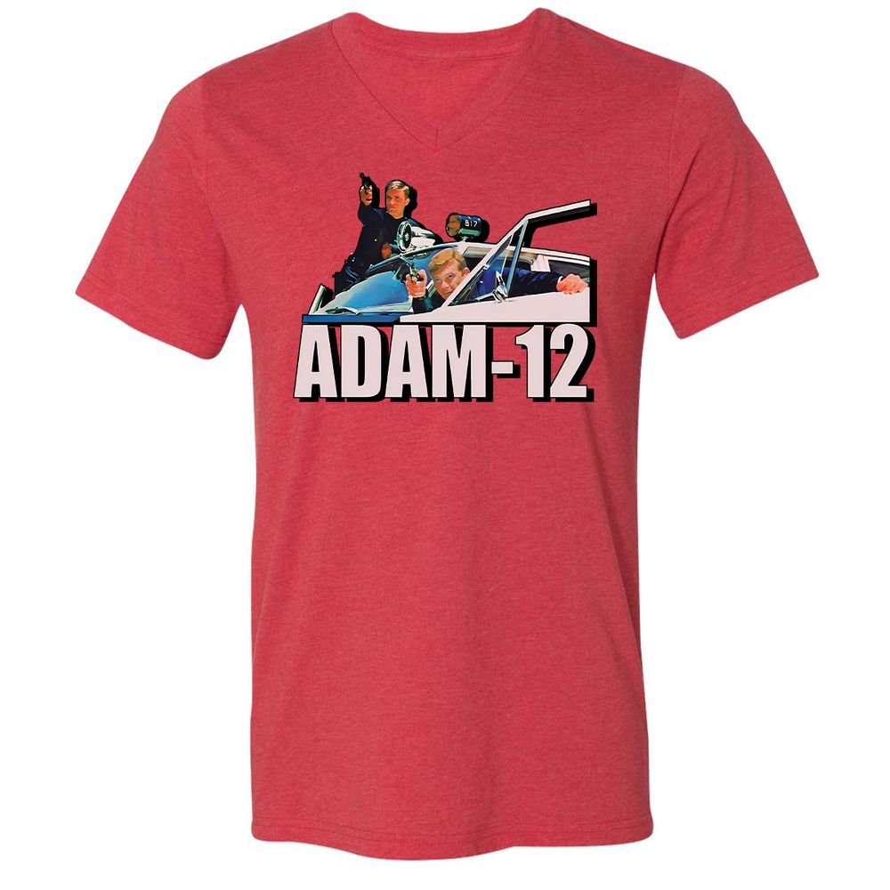 Unisex V-Neck T-Shirt - 64ECNBFA - Heather Red - 5