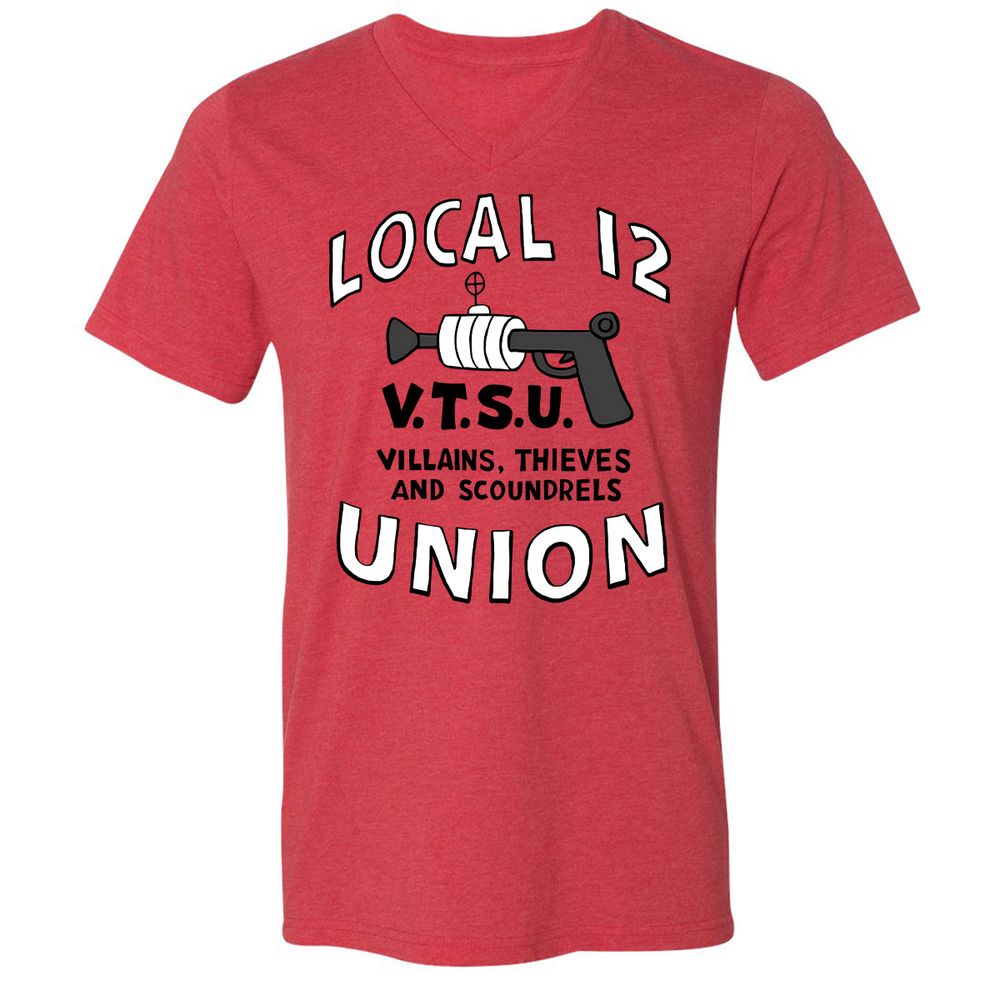 Unisex V-Neck T-Shirt - 9Z258ZLV - Heather Red - 5