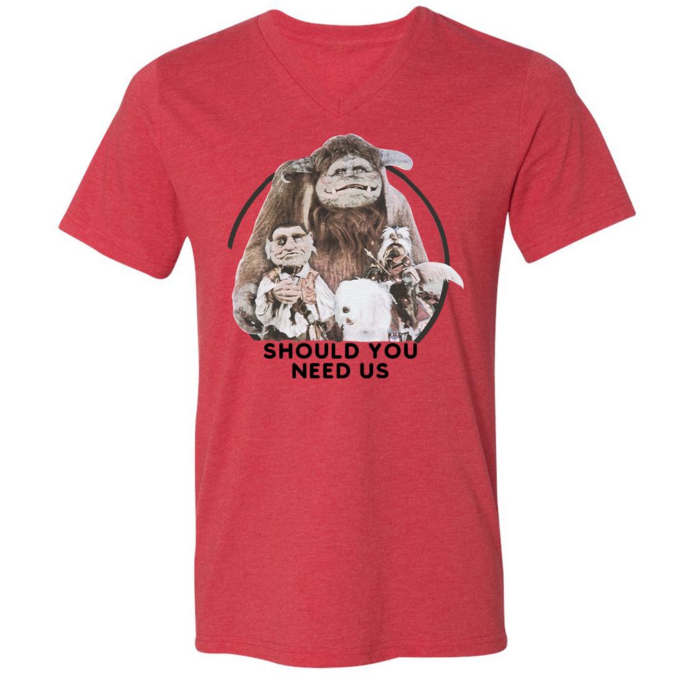 Unisex V-Neck T-Shirt - THA13UGY - Heather Red - 5