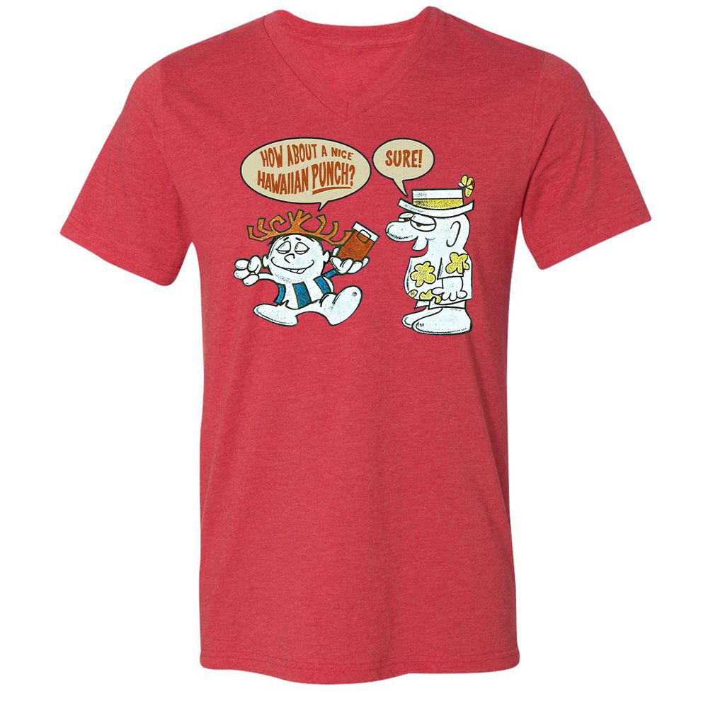 Unisex V-Neck T-Shirt - 1EMZ4HRK - Heather Red - 5