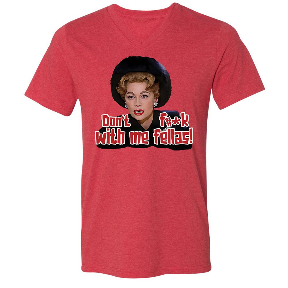Unisex V-Neck T-Shirt - LSMPKTT8 - Heather Red - 5