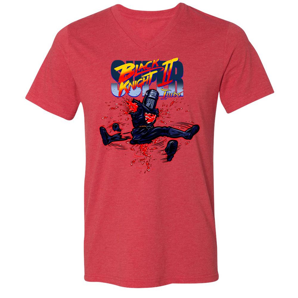 Unisex V-Neck T-Shirt - U71SZC5N - Heather Red - 5