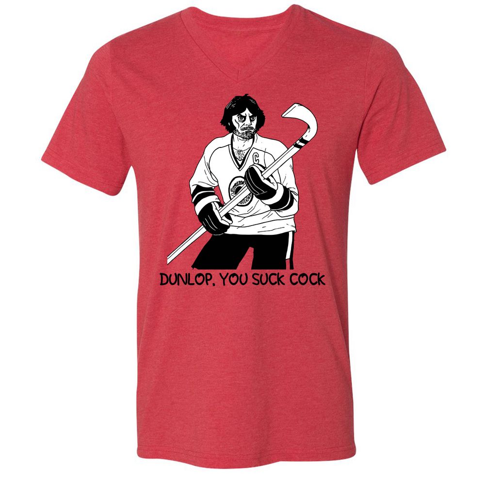 Unisex V-Neck T-Shirt - 9N6CDA4T - Heather Red - 5