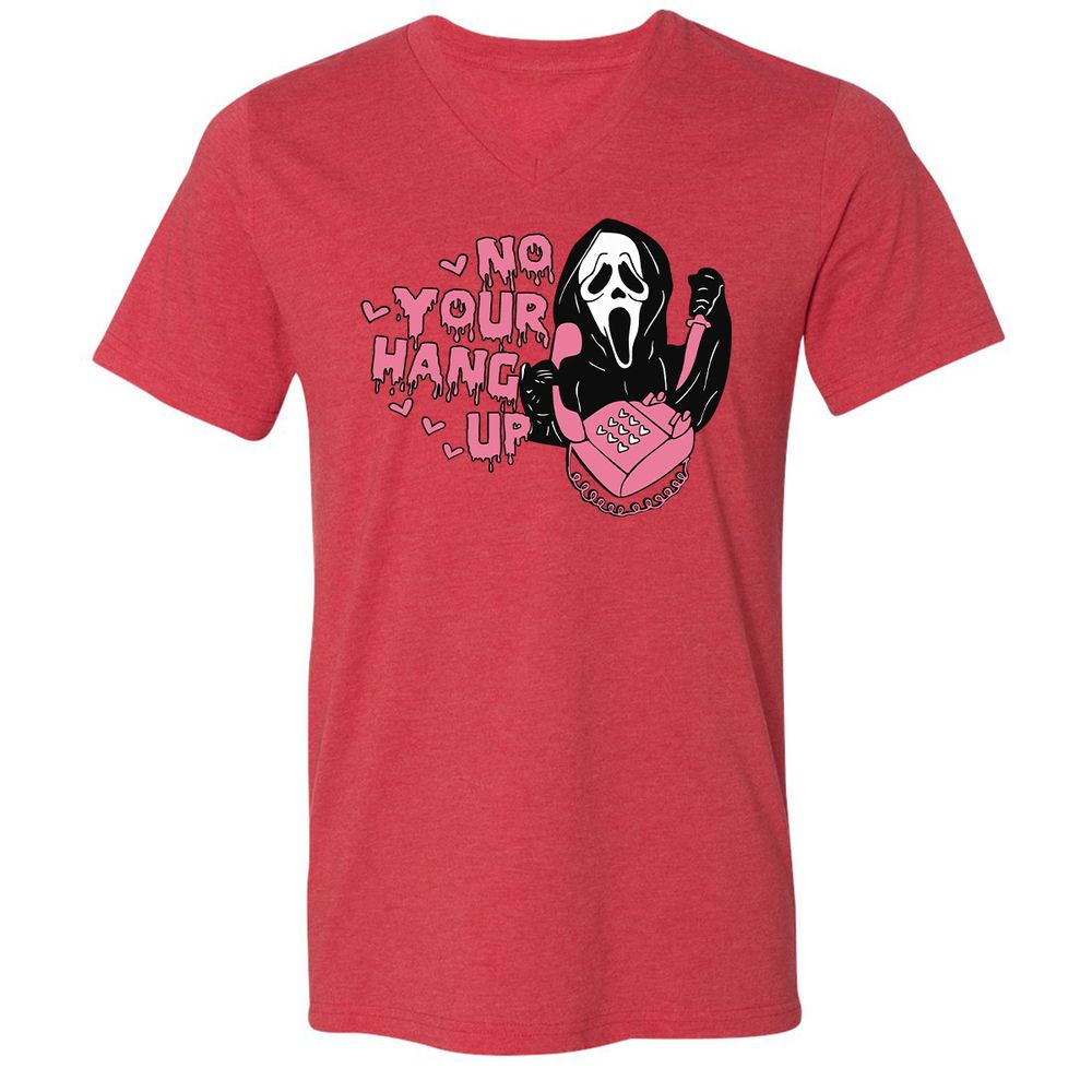 Unisex V-Neck T-Shirt - J9M7CK15 - Heather Red - 5