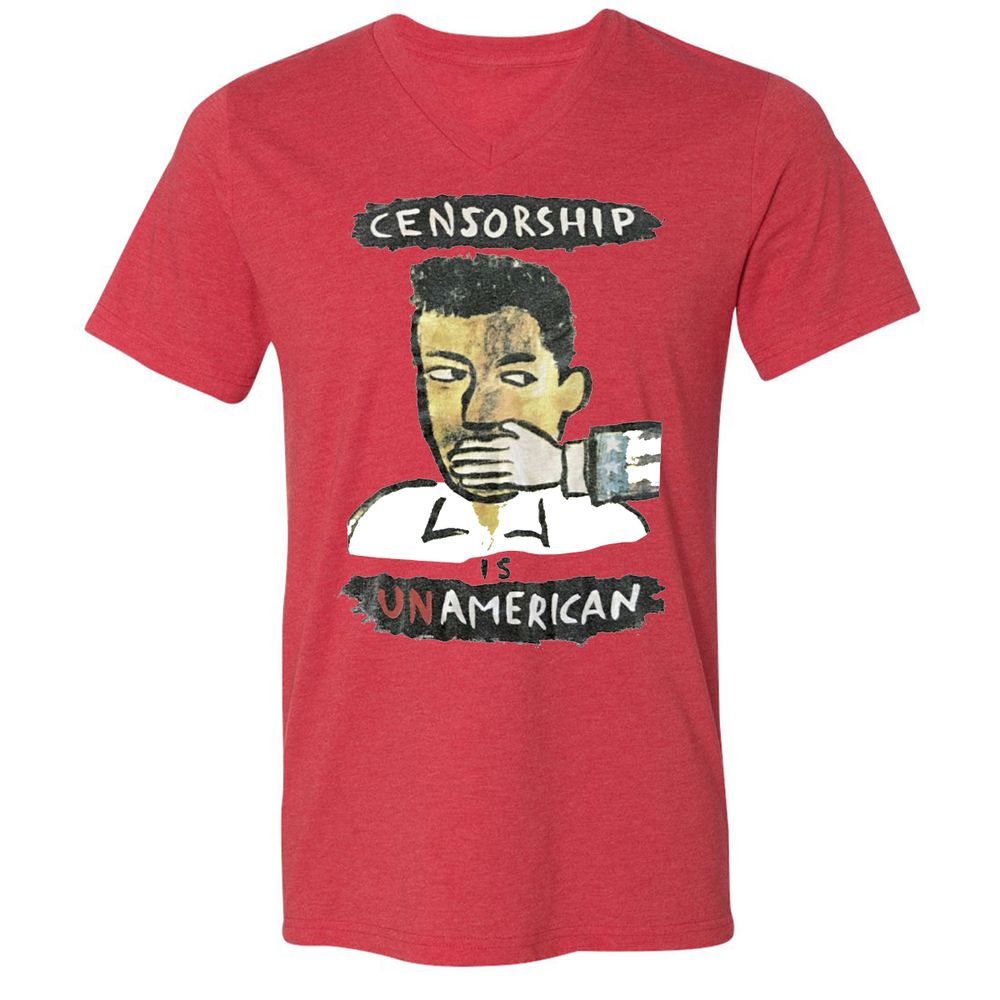 Censorship is Unamerican - Heather Red - 5