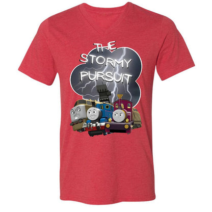 Unisex V-Neck T-Shirt - 465VYU2L - Heather Red - 5