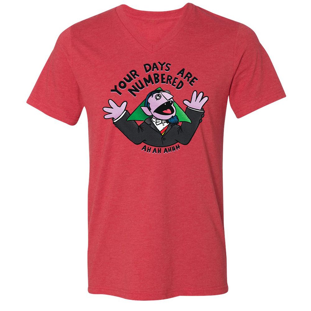 Unisex V-Neck T-Shirt - GC3J2AXV - Heather Red - 5
