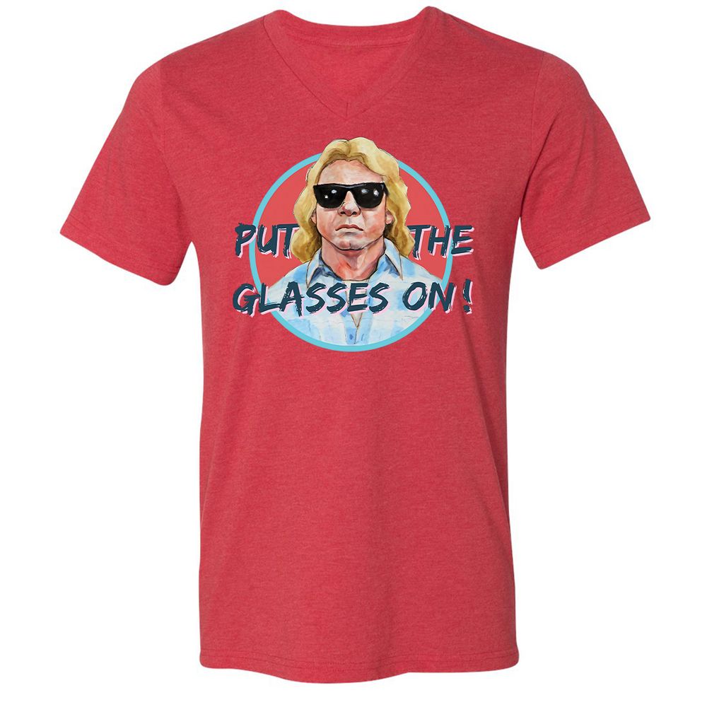 Unisex V-Neck T-Shirt - KWAY1NN6 - Heather Red - 5