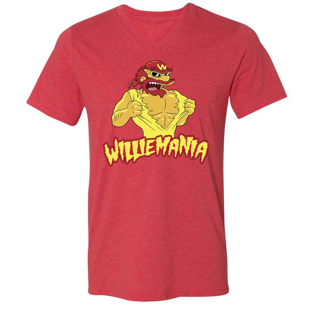 Unisex V-Neck T-Shirt - LH3NPBBJ - Heather Red - 5
