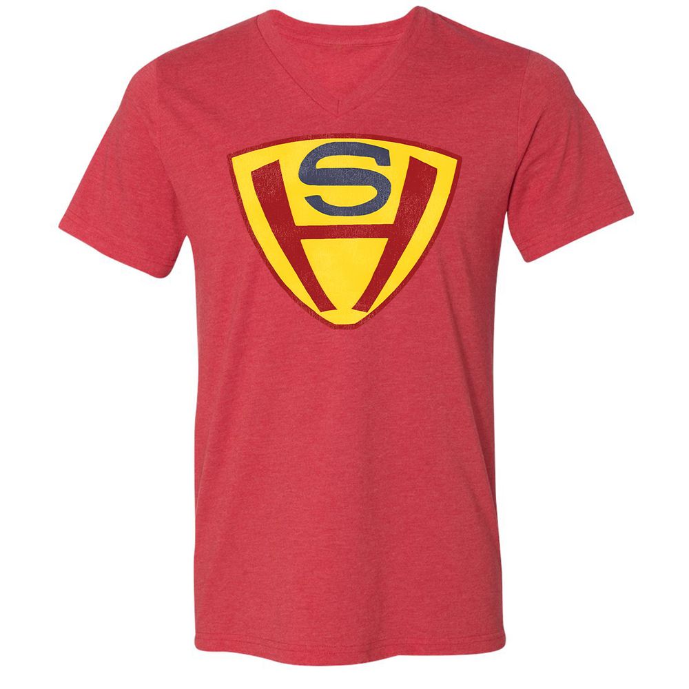 Unisex V-Neck T-Shirt - EDFF33LW - Heather Red - 5