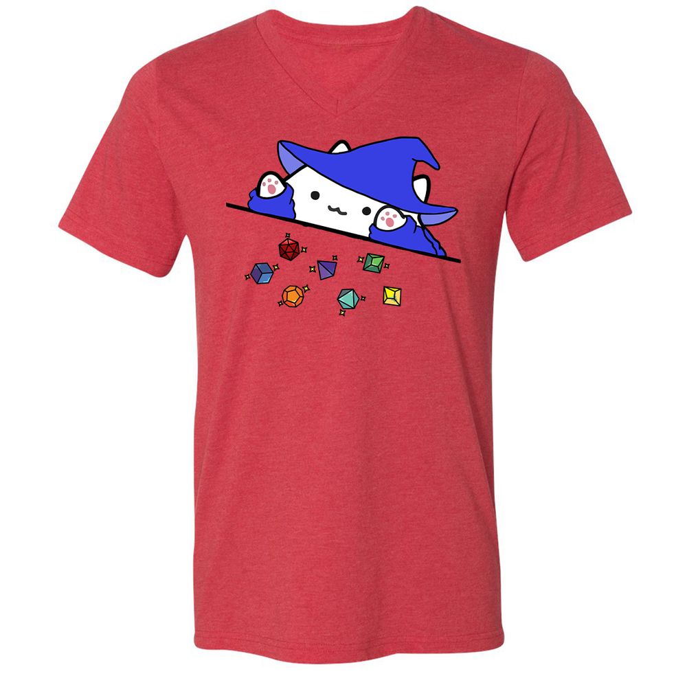 Unisex V-Neck T-Shirt - NXVJ2L23 - Heather Red - 5