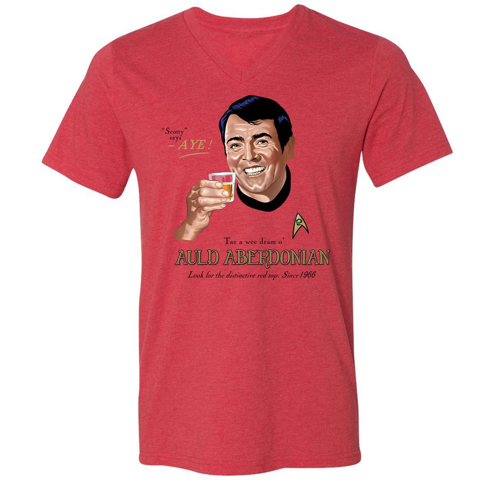 Unisex V-Neck T-Shirt - XNT61TL3 - Heather Red - 5