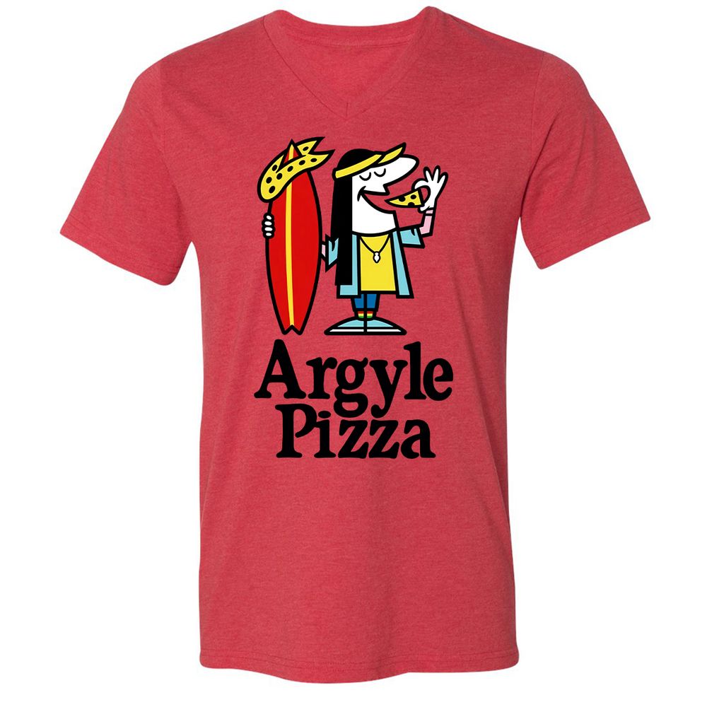 Unisex V-Neck T-Shirt - LXGNRA4V - Heather Red - 5