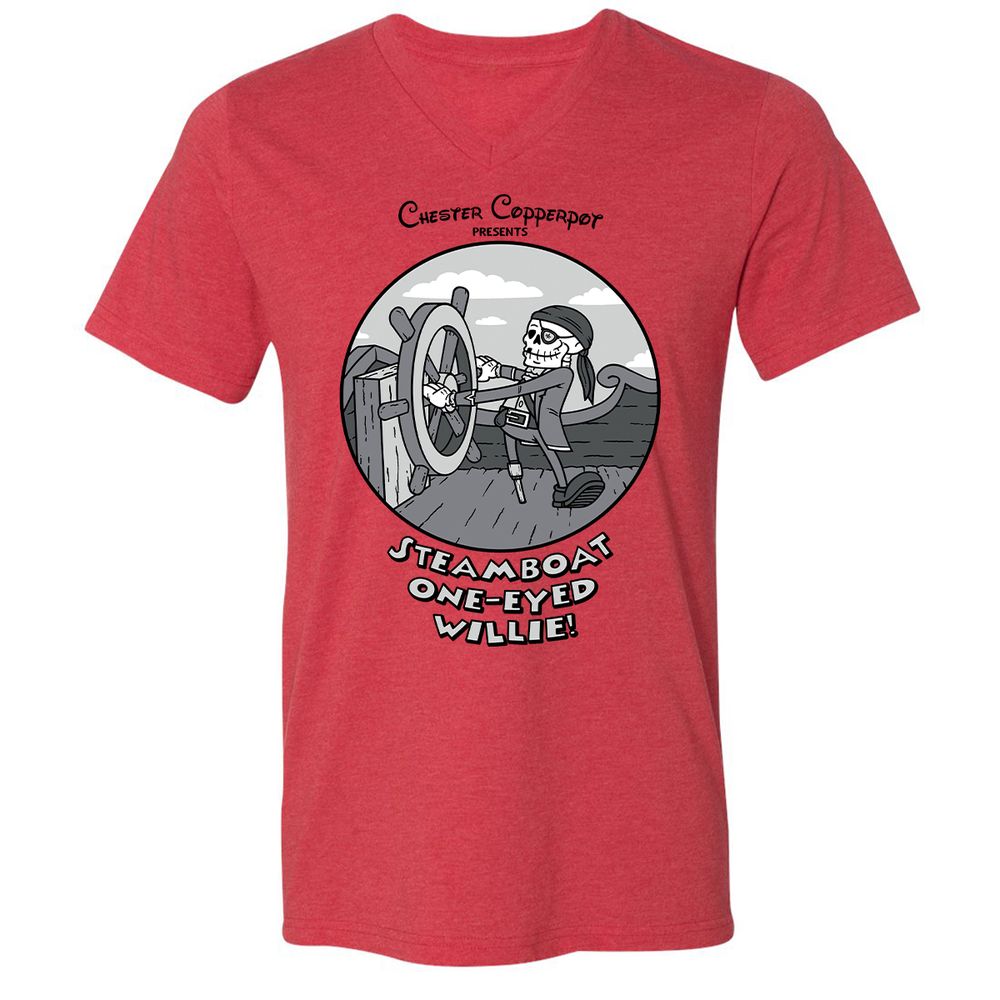 Unisex V-Neck T-Shirt - LA71C2ZM - Heather Red - 5