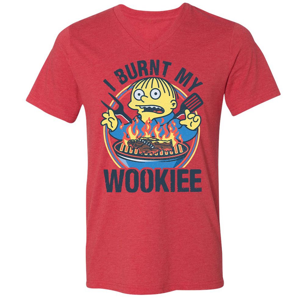 Unisex V-Neck T-Shirt - ZXZYFEE9 - Heather Red - 5
