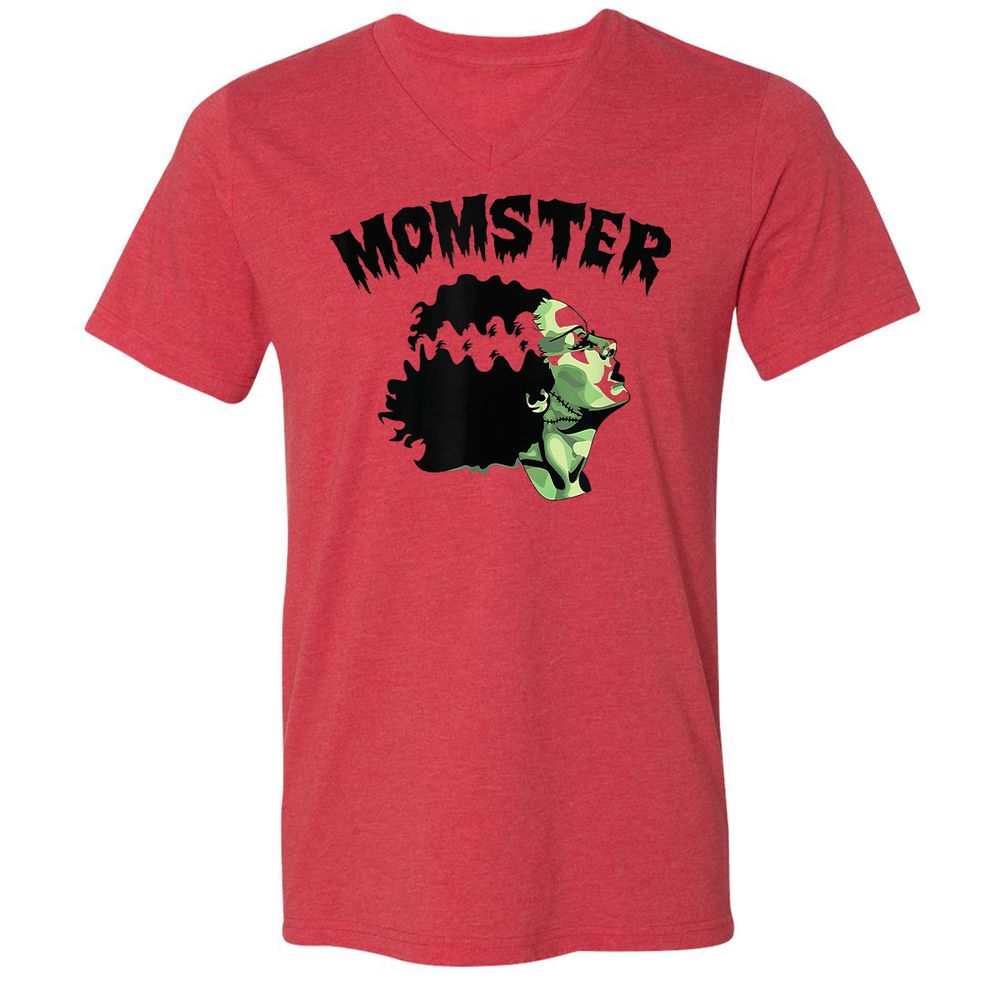 Unisex V-Neck T-Shirt - 57R63TY7 - Heather Red - 5