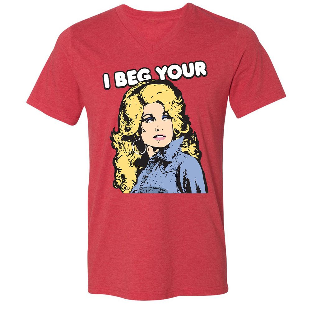 Unisex V-Neck T-Shirt - 4PENAXWA - Heather Red - 5