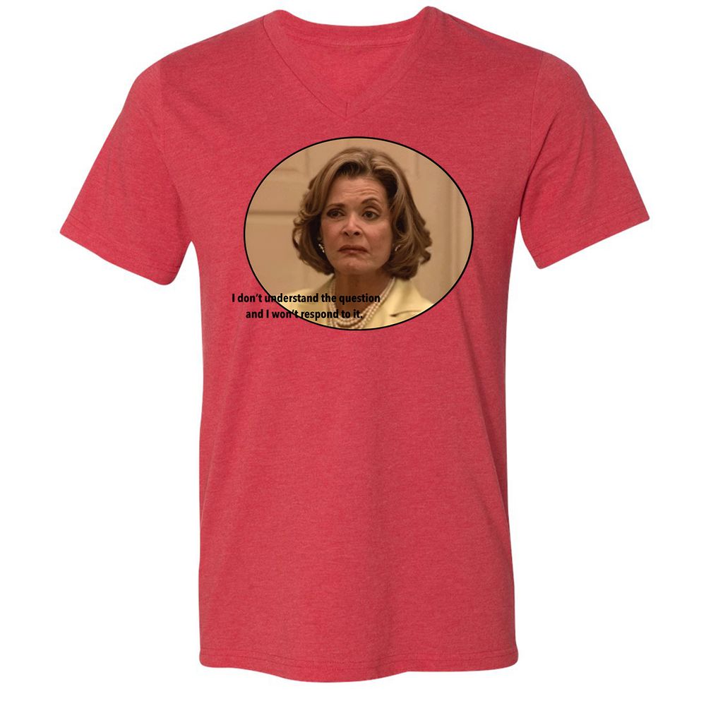 Unisex V-Neck T-Shirt - ZPYPUV49 - Heather Red - 5