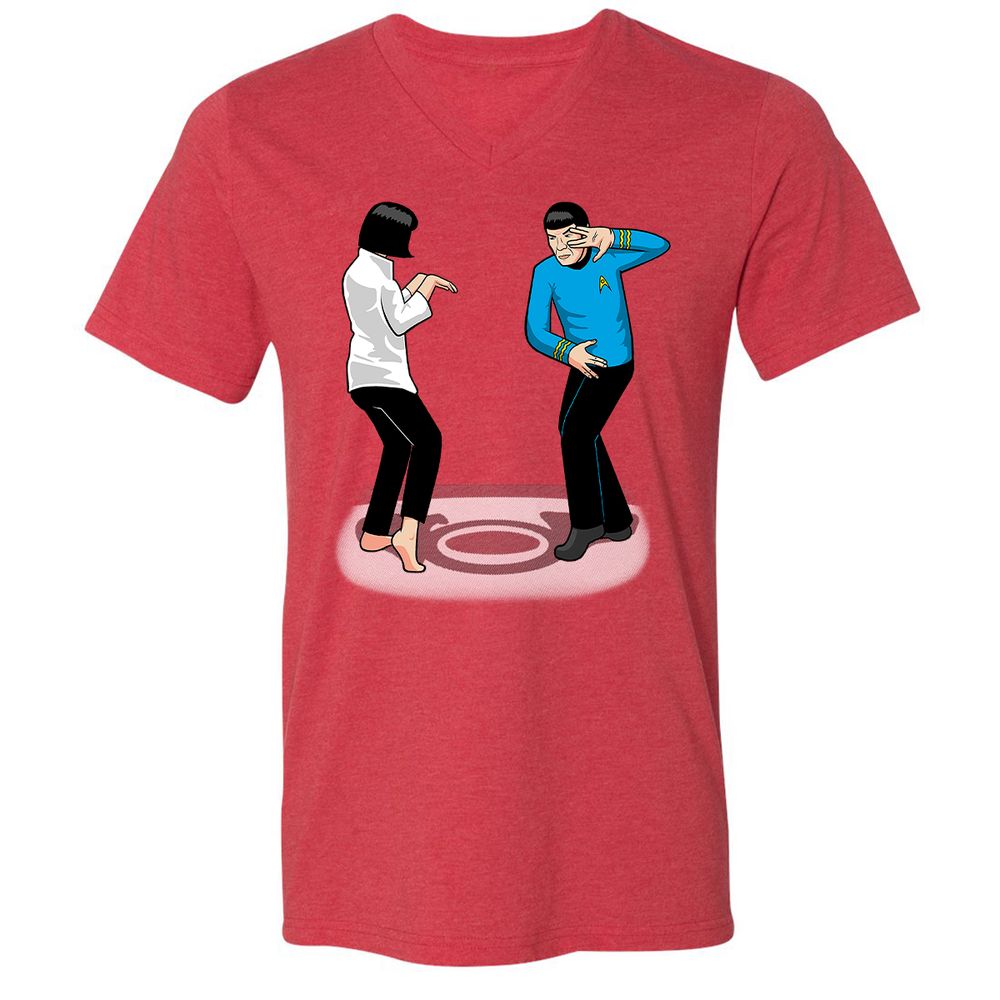 Unisex V-Neck T-Shirt - ANG83PSS - Heather Red - 5