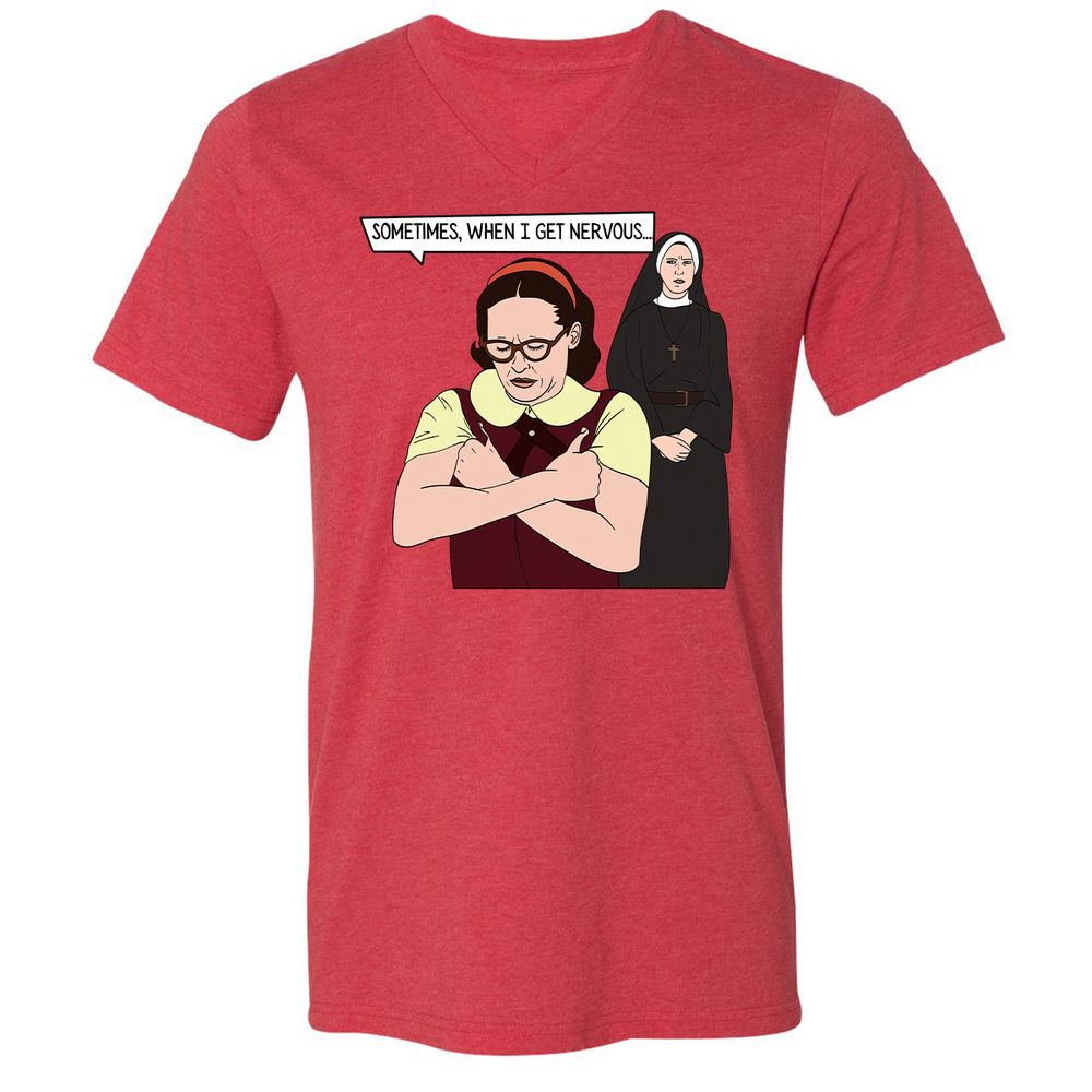 Unisex V-Neck T-Shirt - 276FPWN7 - Heather Red - 5