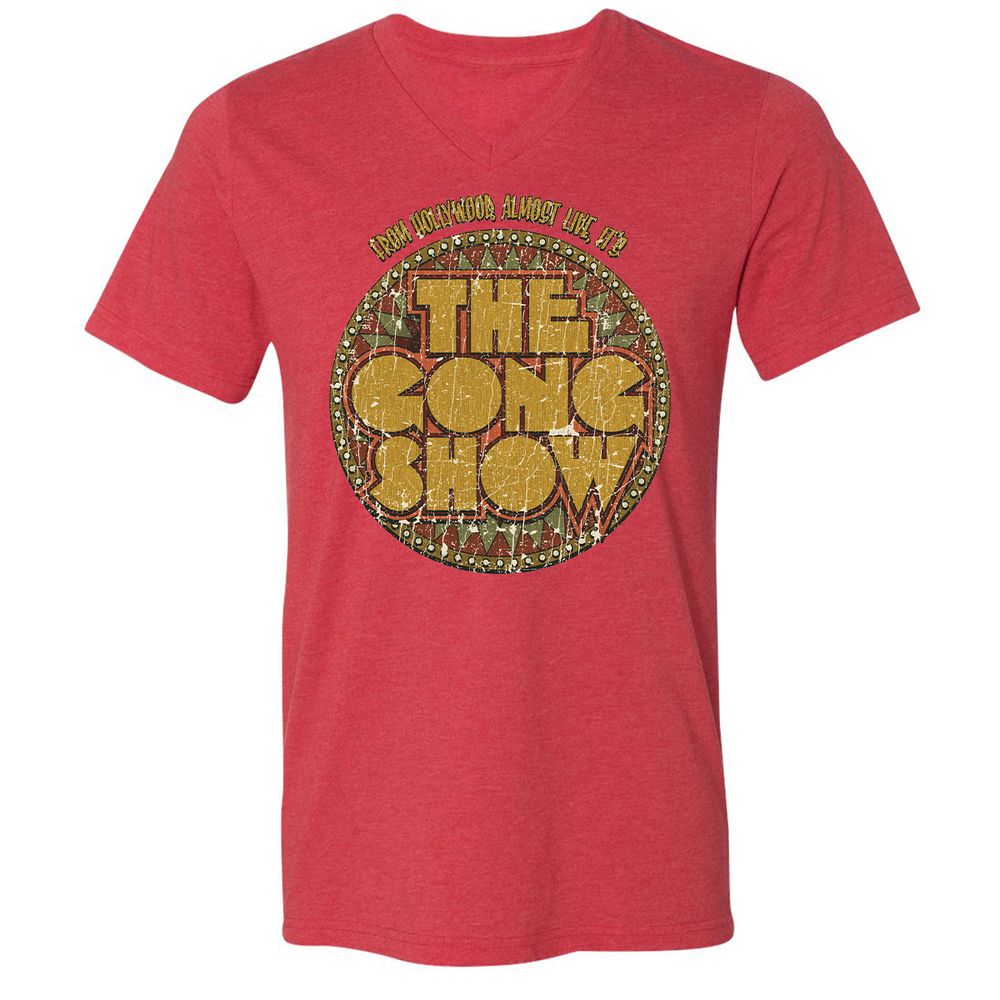 Unisex V-Neck T-Shirt - YTR2B93E - Heather Red - 5