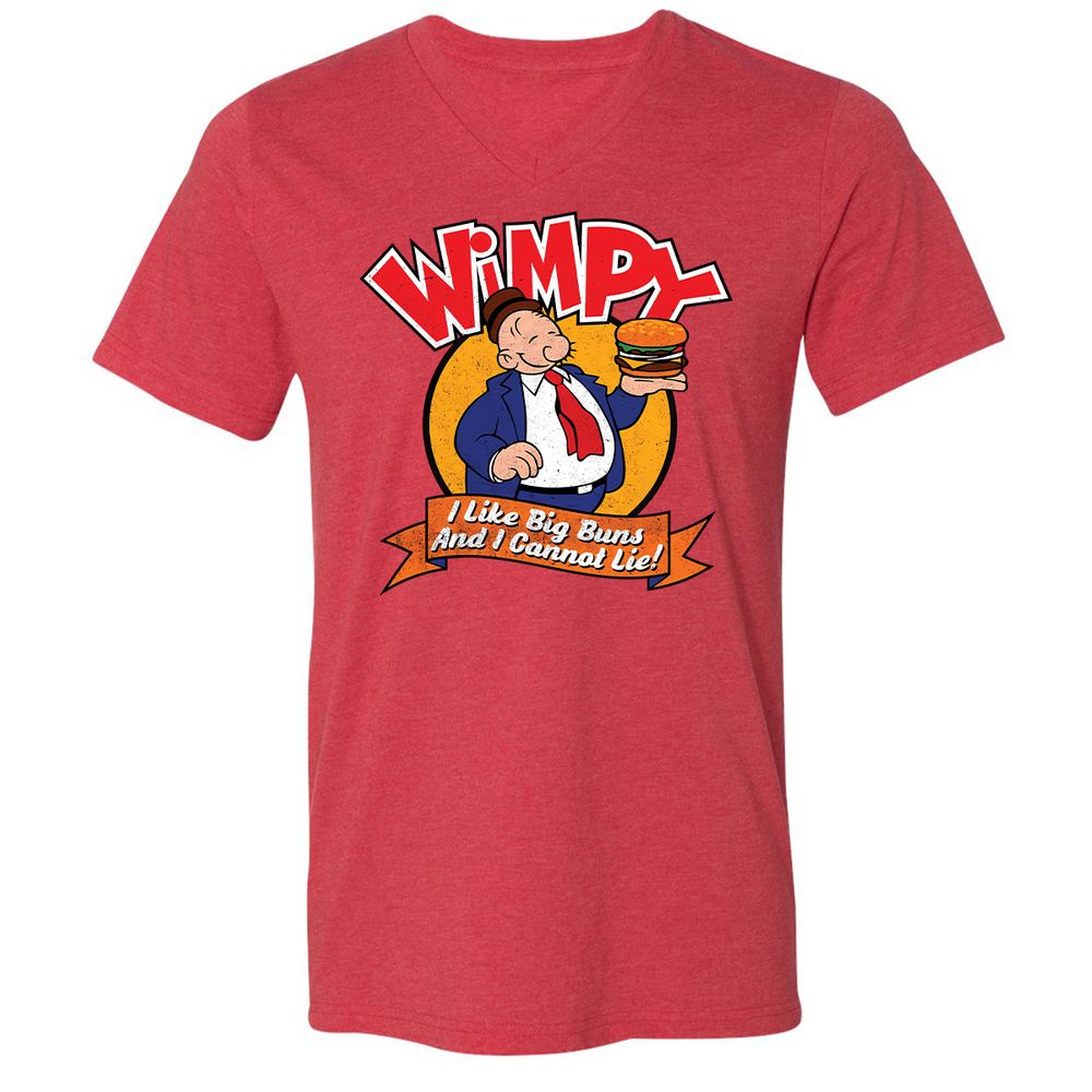 Unisex V-Neck T-Shirt - XCSNX7C6 - Heather Red - 5