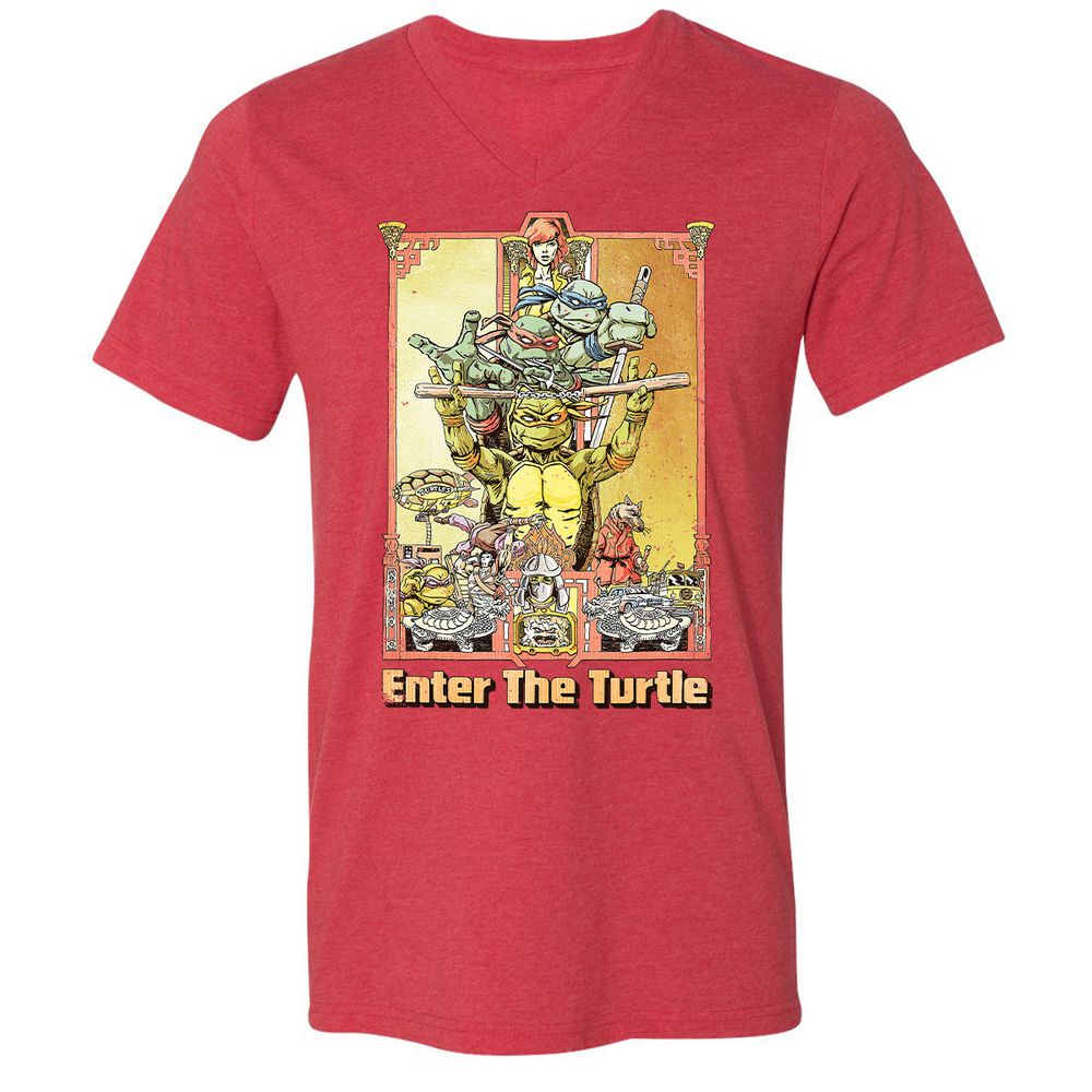 Unisex V-Neck T-Shirt - D5RRCSR5 - Heather Red - 5