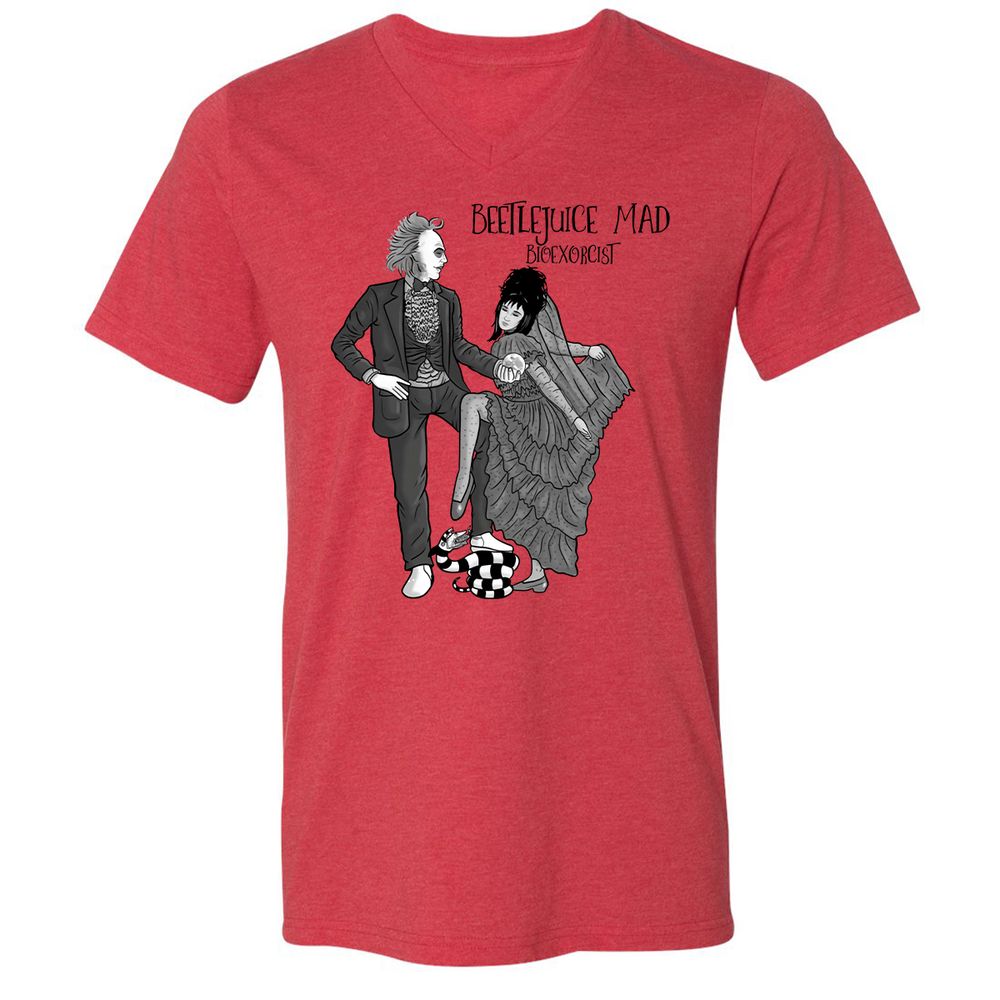 Unisex V-Neck T-Shirt - 2TV4J9AB - Heather Red - 5