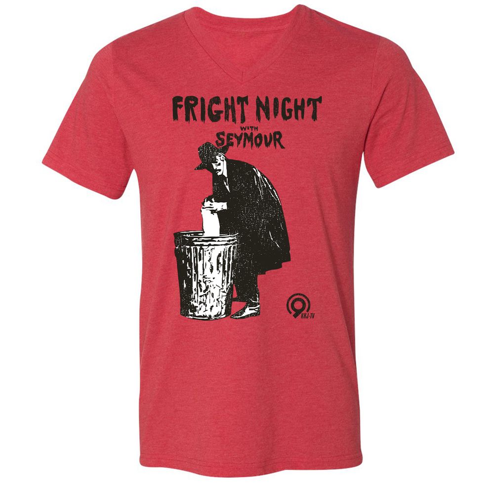 Unisex V-Neck T-Shirt - BS3EPQ8D - Heather Red - 5