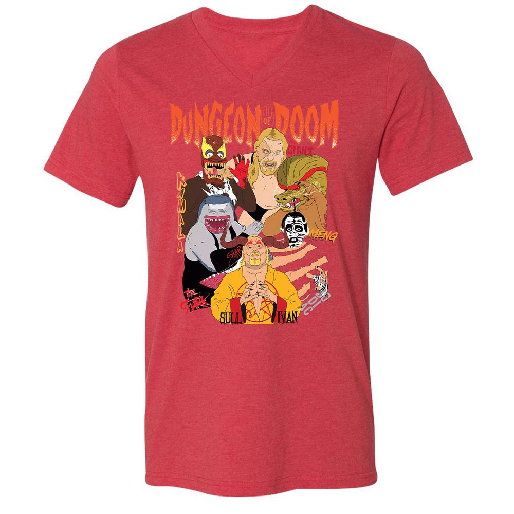 Unisex V-Neck T-Shirt - 2VNA2UQ6 - Heather Red - 5