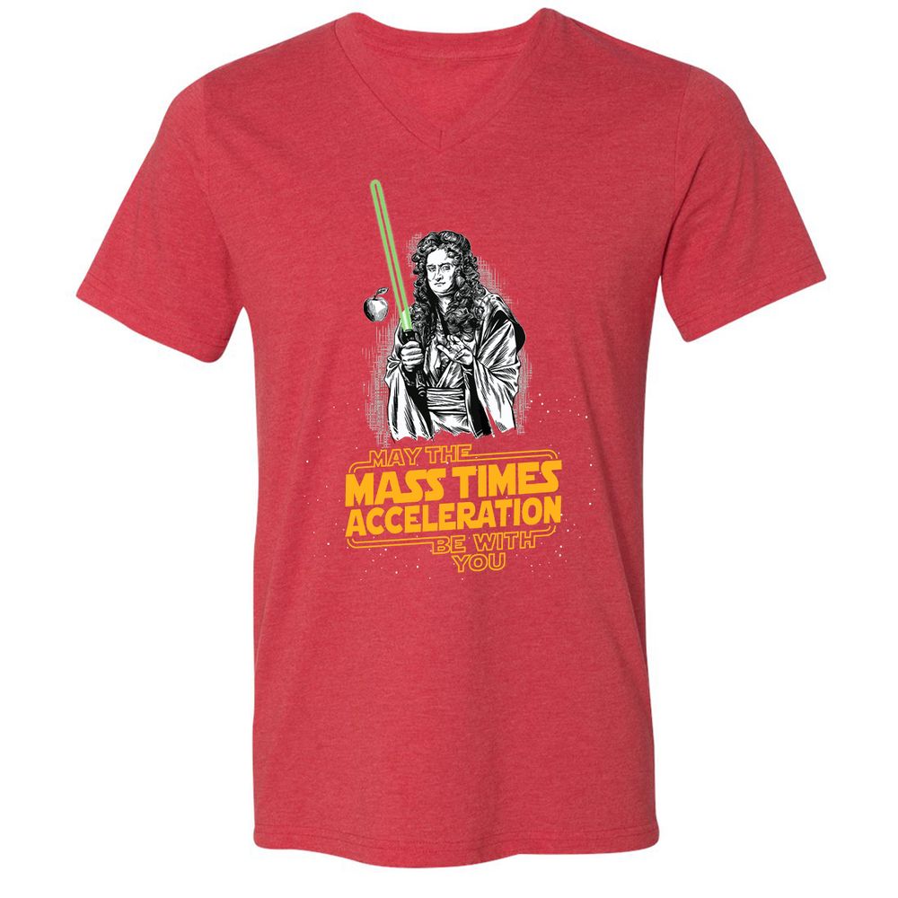 Unisex V-Neck T-Shirt - 6J8VUZR9 - Heather Red - 5