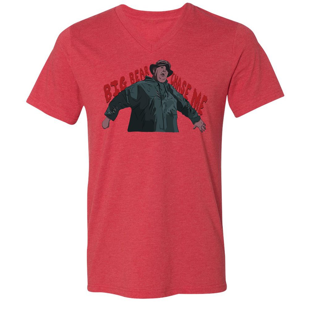 Unisex V-Neck T-Shirt - KVU79UR3 - Heather Red - 5