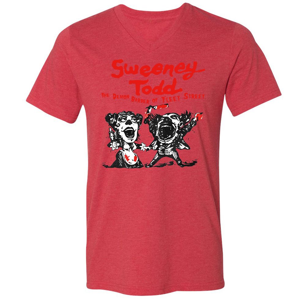 Unisex V-Neck T-Shirt - VVPKU66S - Heather Red - 5