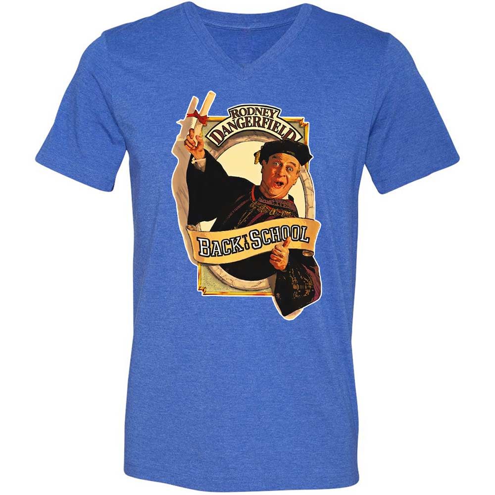 Unisex V-Neck T-Shirt - V89X2FHV - Heather True Royal - 5