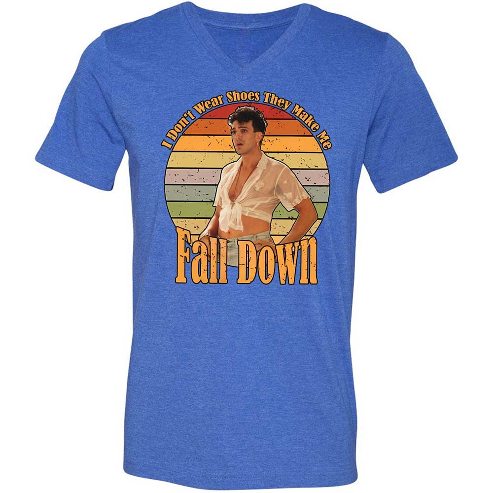 Unisex V-Neck T-Shirt - P6GA3WSP - Heather True Royal - 5