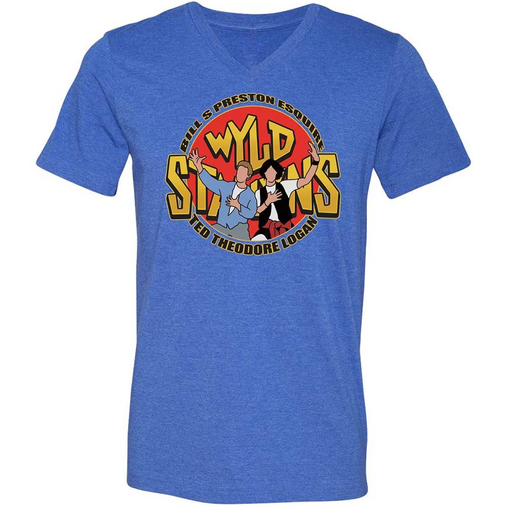 Unisex V-Neck T-Shirt - FB1J95J3 - Heather True Royal - 5