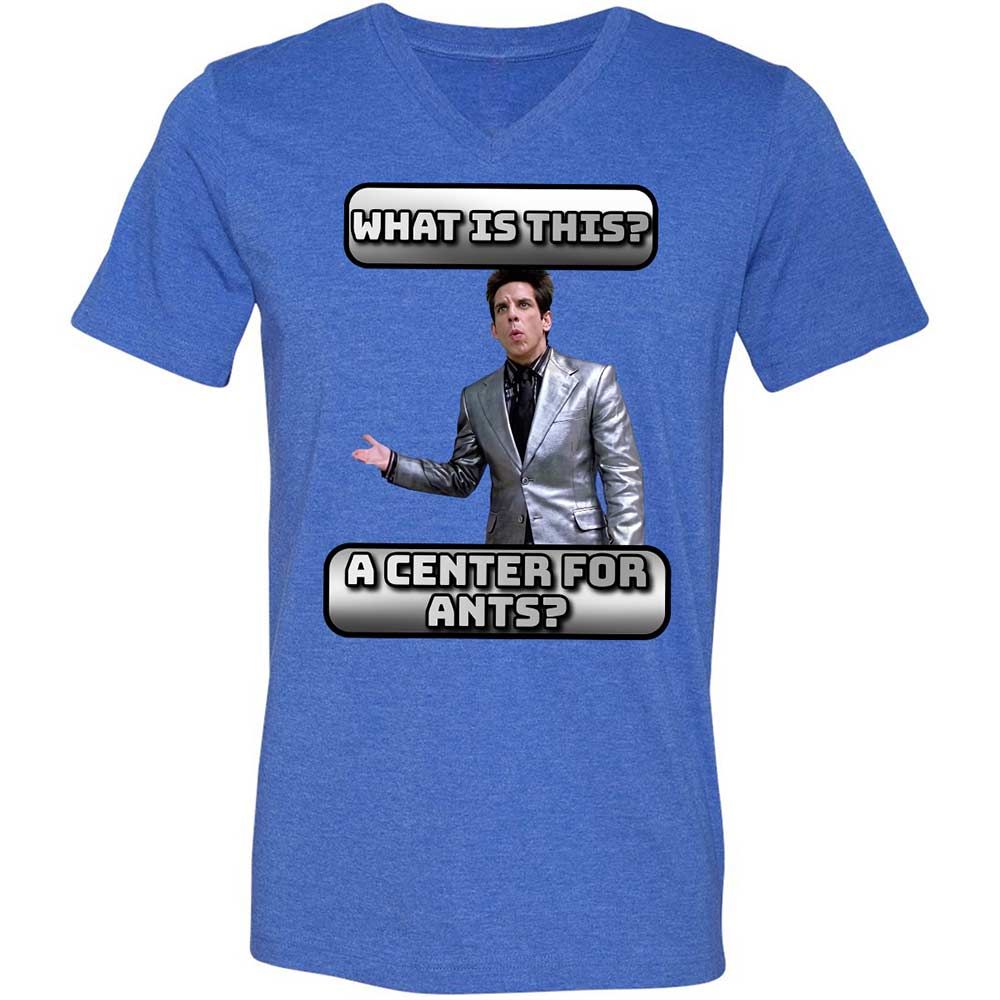 Unisex V-Neck T-Shirt - FKSFQMZ8 - Heather True Royal - 5